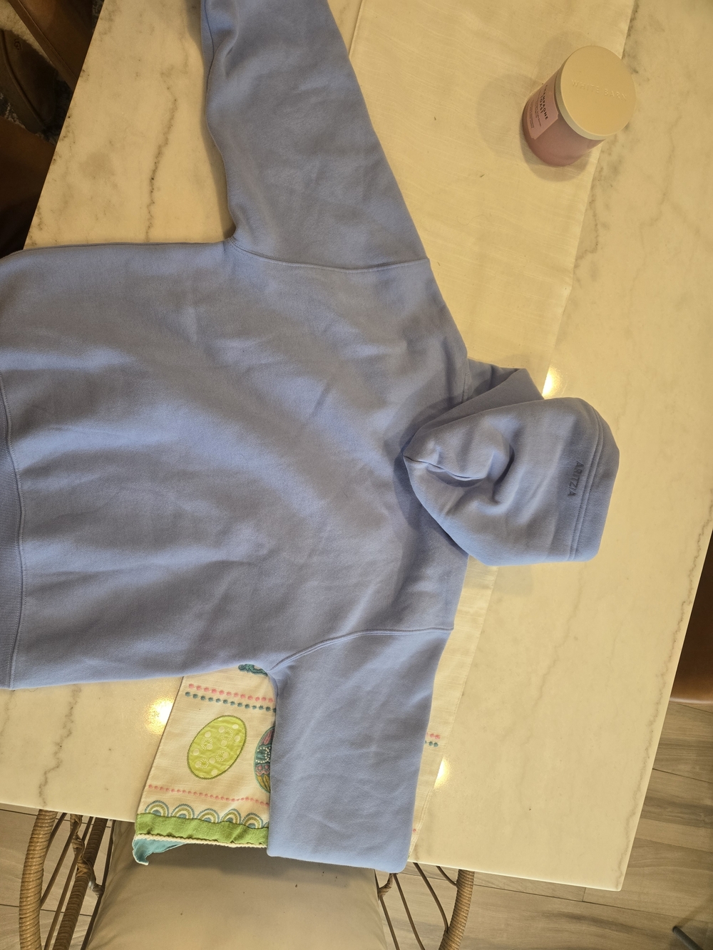 Aritzia Light Blue Hooded Pullover Sweatshirt - Picture 6 of 6